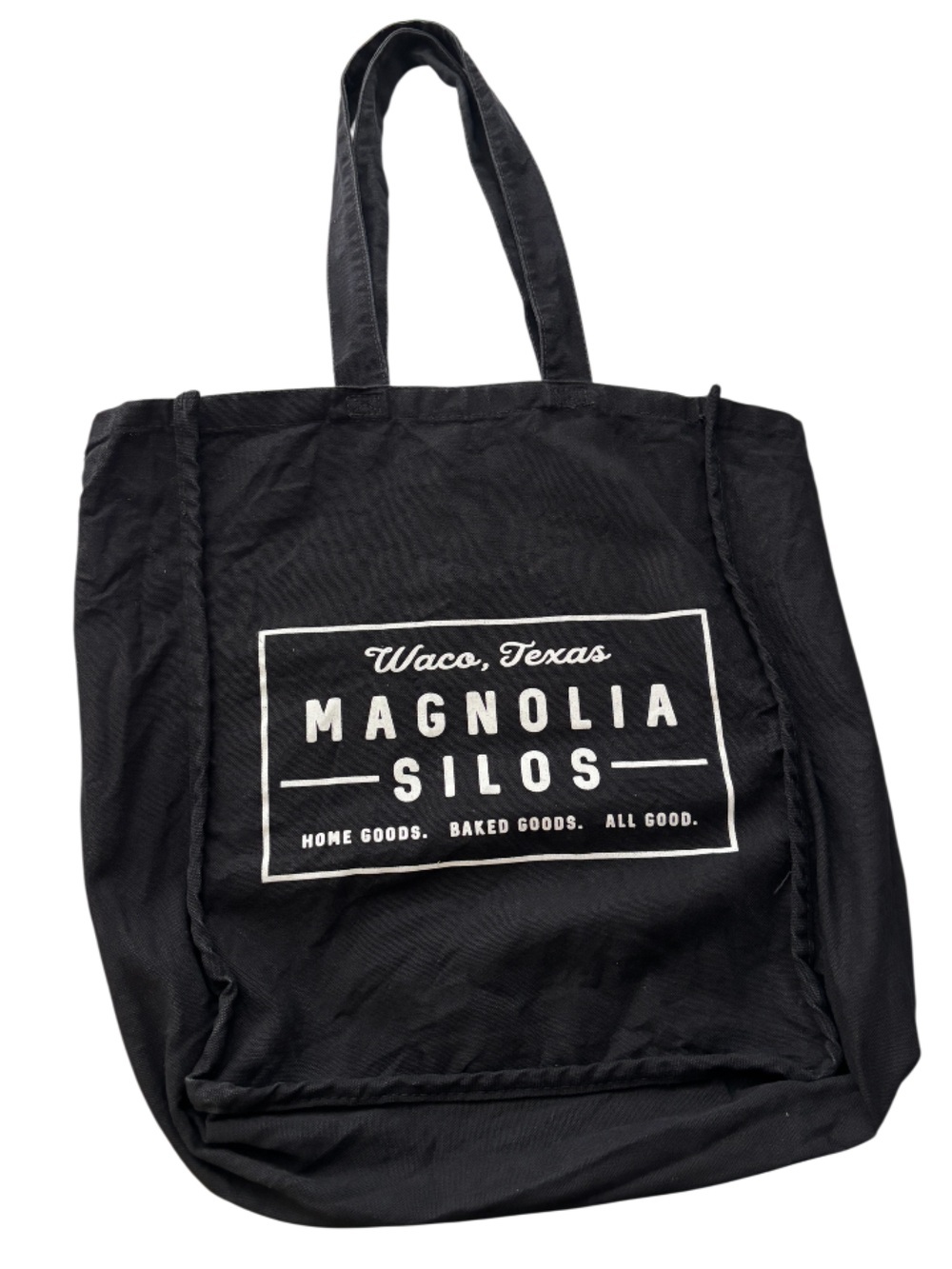 Magnolia Silos | Black Reusable Tote Bag | Waco Texas Market Shopper Travel Bag - Picture 6 of 6
